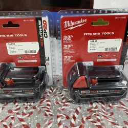 Milwaukee M18 Batteries CP 2.0