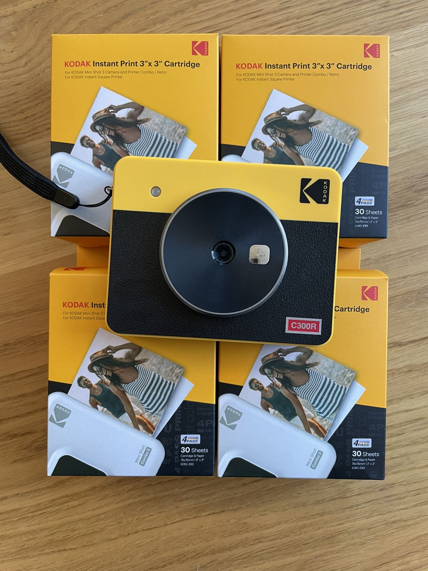 KODAK Mini Shot 3 Retro 4PASS 2-in-1 Instant Digital Camera and Photo Printer (3x3 inches) + 120 Sheets Cartridge Bundle (***$200 Value***)