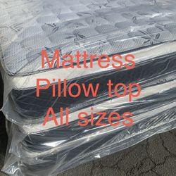 🌟✨Mattress Pillow Top All Sizes ✨🌟 ☑️ 12” inches tall 🟦All sizes 🛏💤 🟩Same day delivery available🚛 🟠Queen sizes $199 🟡Full sizes $179 🟢Twin s