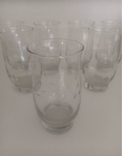 Vintage Princess House Heritage Set Of 7 18oz Crystal Glasses ✨$90 For SET✨