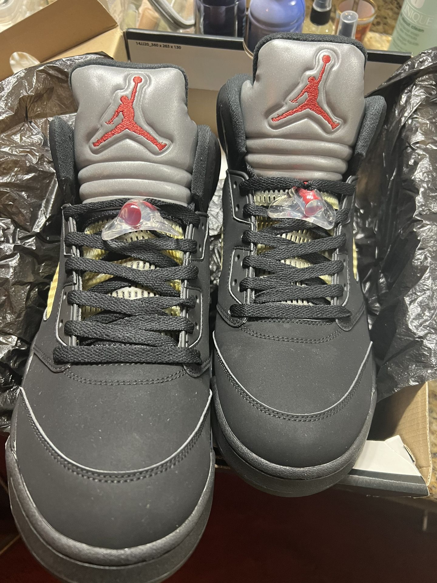 Nike Air Jordan 5 Black Metallic Size 13