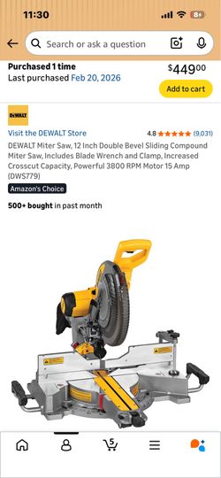 Dewalt miter saw DWS779