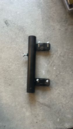 RV ladder flag pole holder