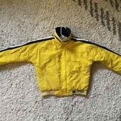 Downhill Racer Yellow Unisex Buffer Snow Jacket Size Medium