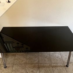 Glass Desk Top, with adjustable legs.
