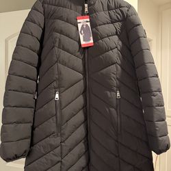 DKNY women’s long puffer jacket medium