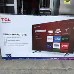 65’ Inch Tcl 4K Smart Tv 📺 ..$350.00!!