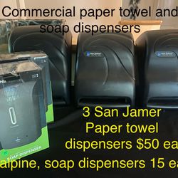 Commercial Paper Towel, Dispensers, And Hands-Free Soap Dispensers