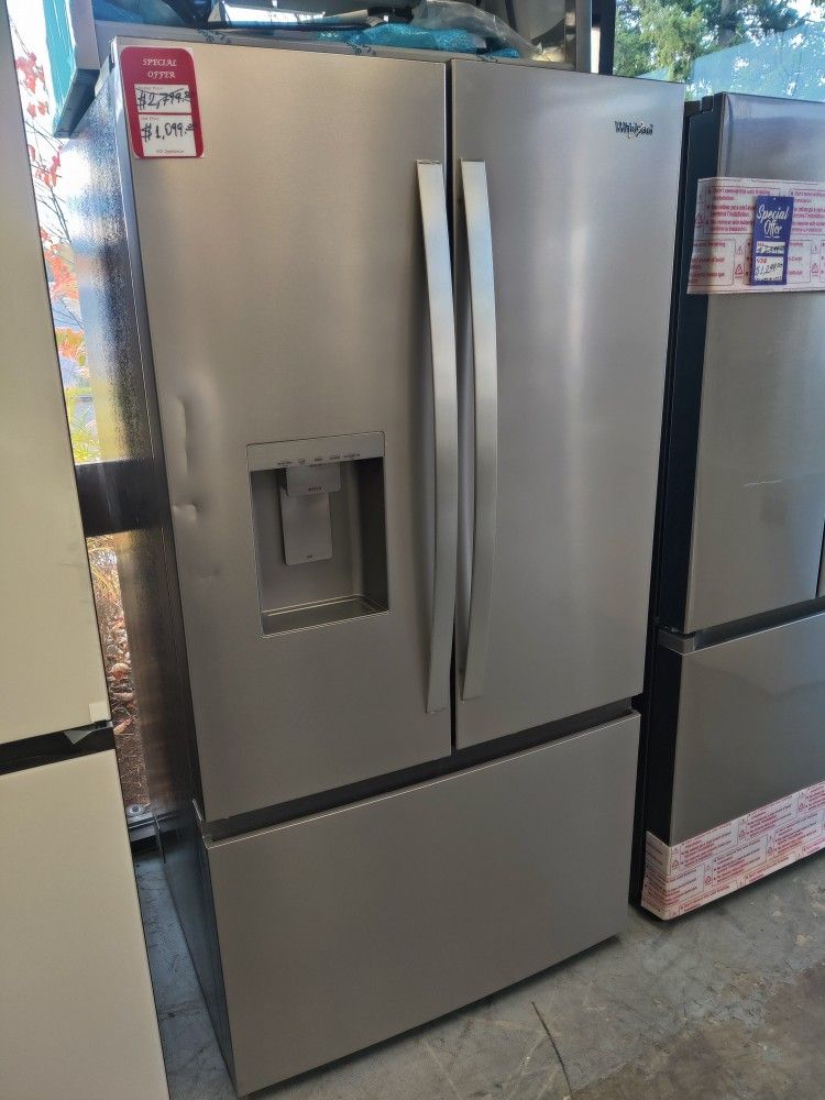 New Whirlpool
30 cu. ft. French Door Refrigerator in Fingerprint Resistant Stainless Finish with In-
