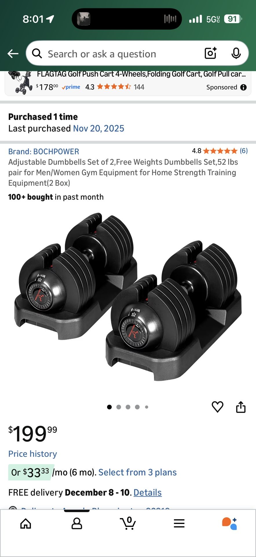 Adjustable Dumbbells 