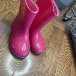Girls’ Pink Rain Boots – Size 9/10Little Kids – Waterproof & Durable
