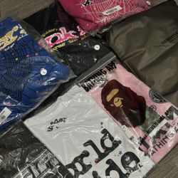spider , bape , hellstar, essentials