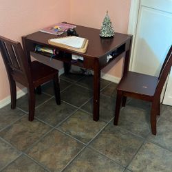 Wooden Toddler Table With 4 Chairs 