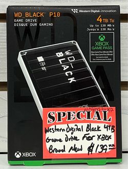 Western Digital Black 4TB Game Drive For XBOX Brand New
