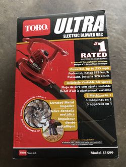 Toro Ultra Electric Blower & Vacuum