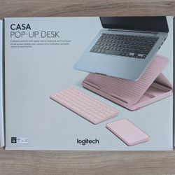 Logitech Casa Pop-Up Desk  with Laptop Stand, Wireless Keyboard & Touchpad