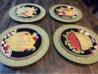 Debbie Mumm Sakura “fresh fruit” plates set -8 w/ boxes