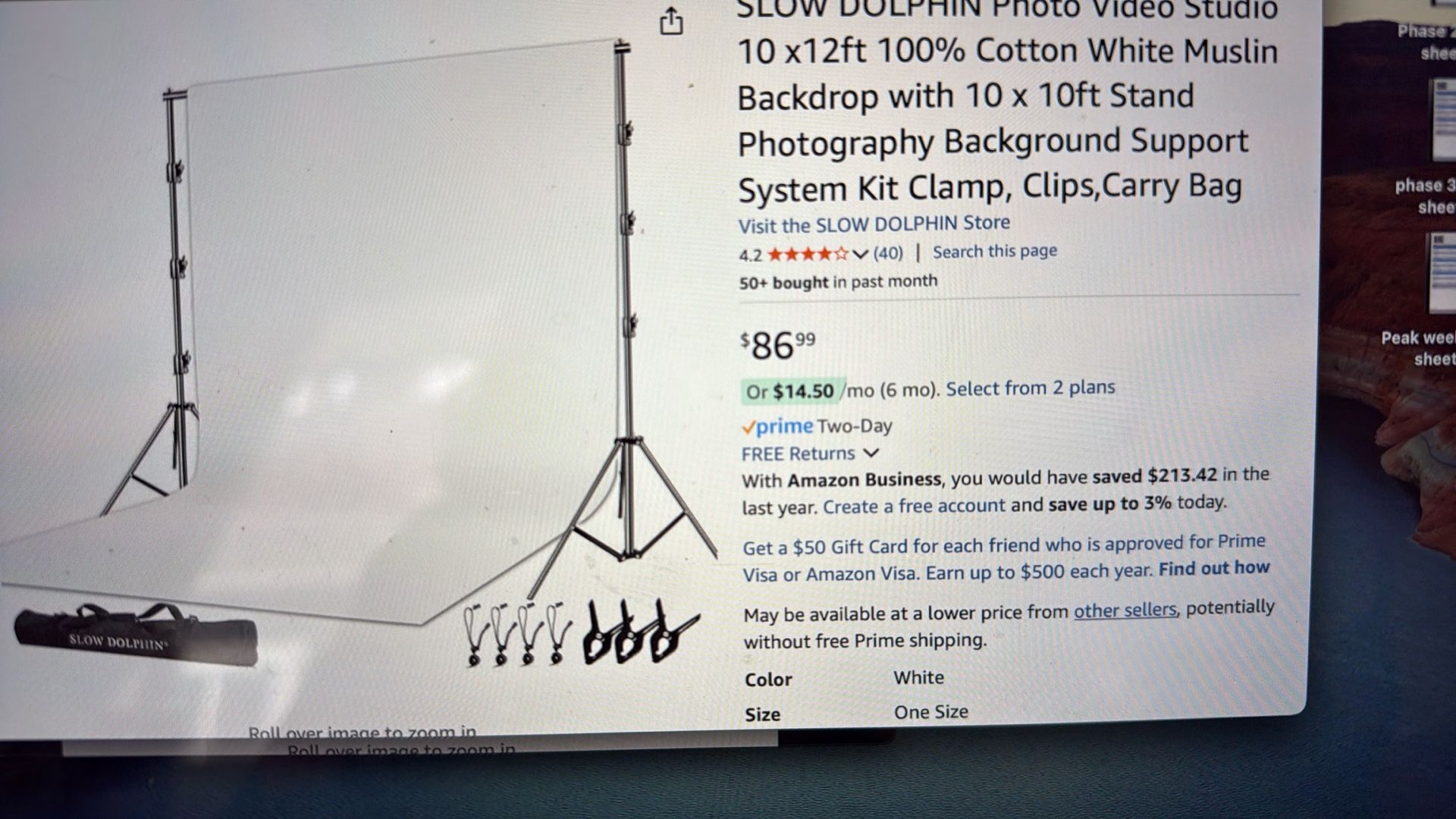 Unopened Photo Backdrop
