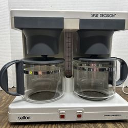 Salton Dual Pots DS-16 Split Decision Double Carafe Brewer's Coffee makers