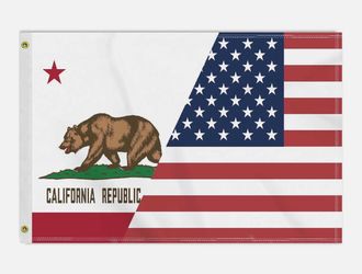 3×5 FT USA California double sided Flag