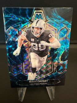 Maxx Crosby Panini Mosaic Cast hit Genisis Prizm