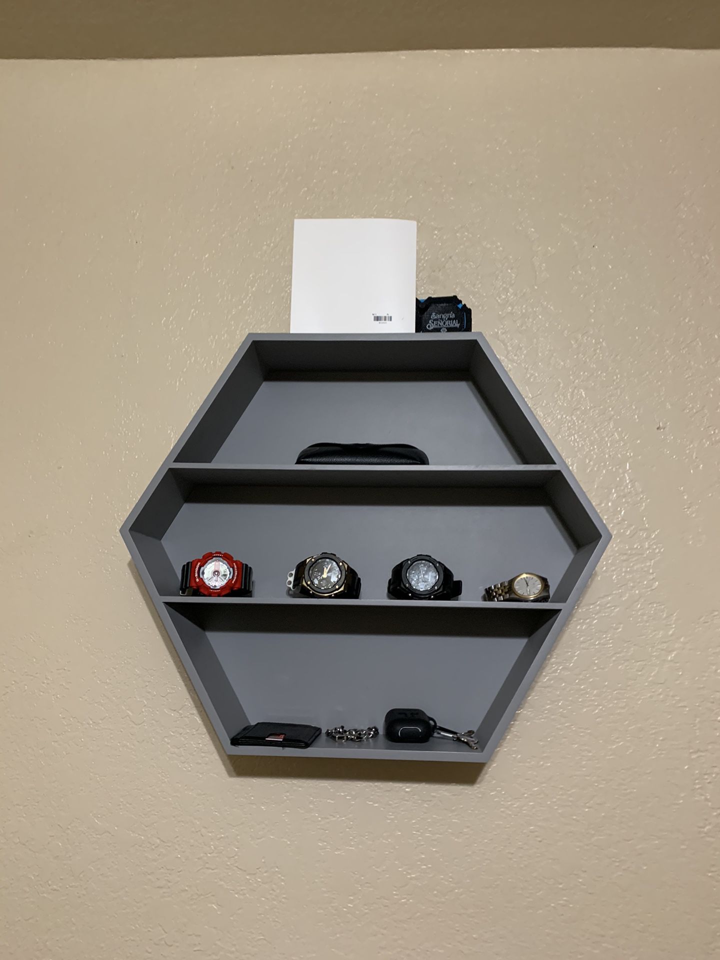 Shelf For ( Watch, Keys , Wallet , pictures , Hat shelf )