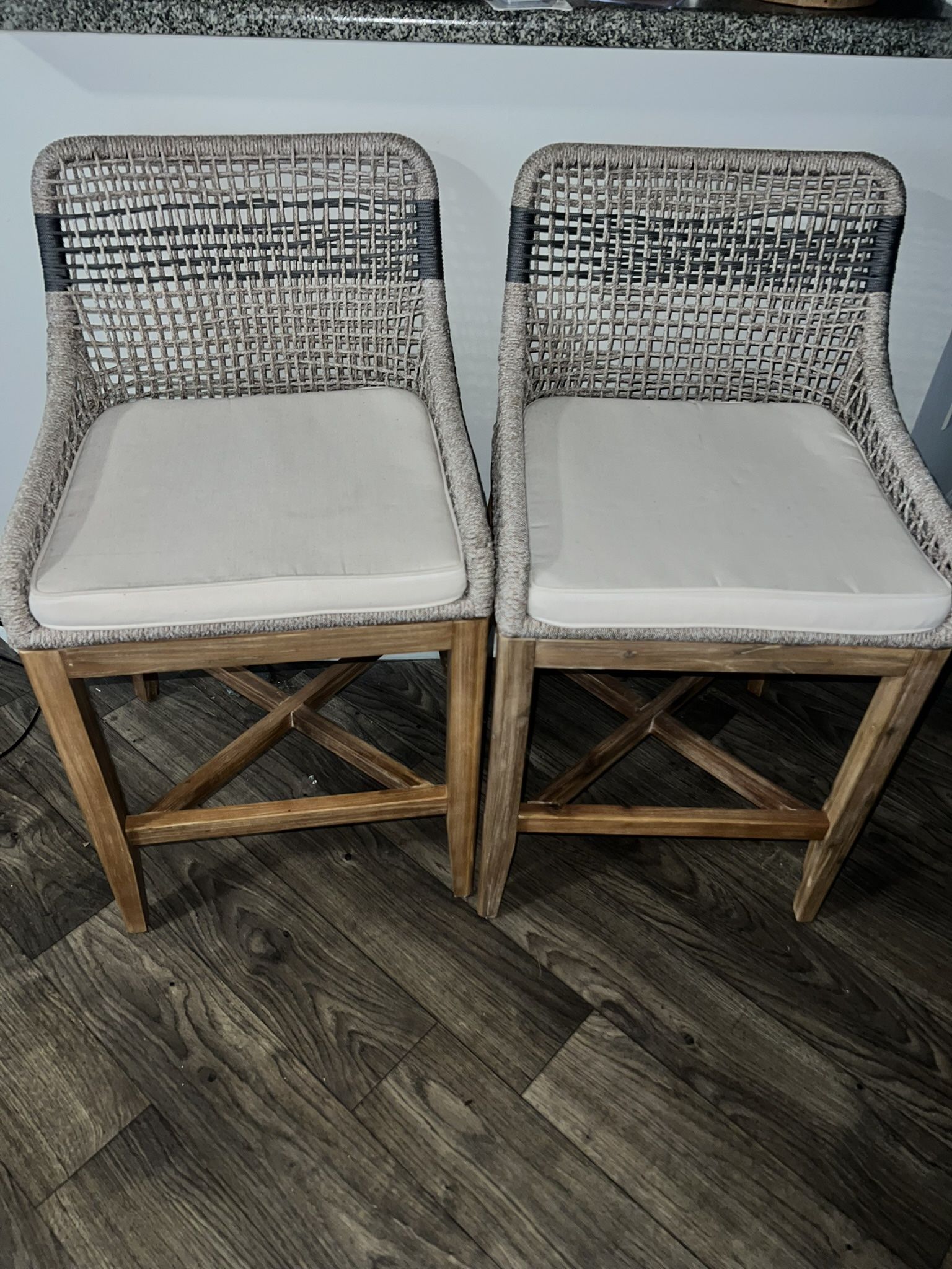 Woven bar stools