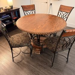 Solid wood table and chairs