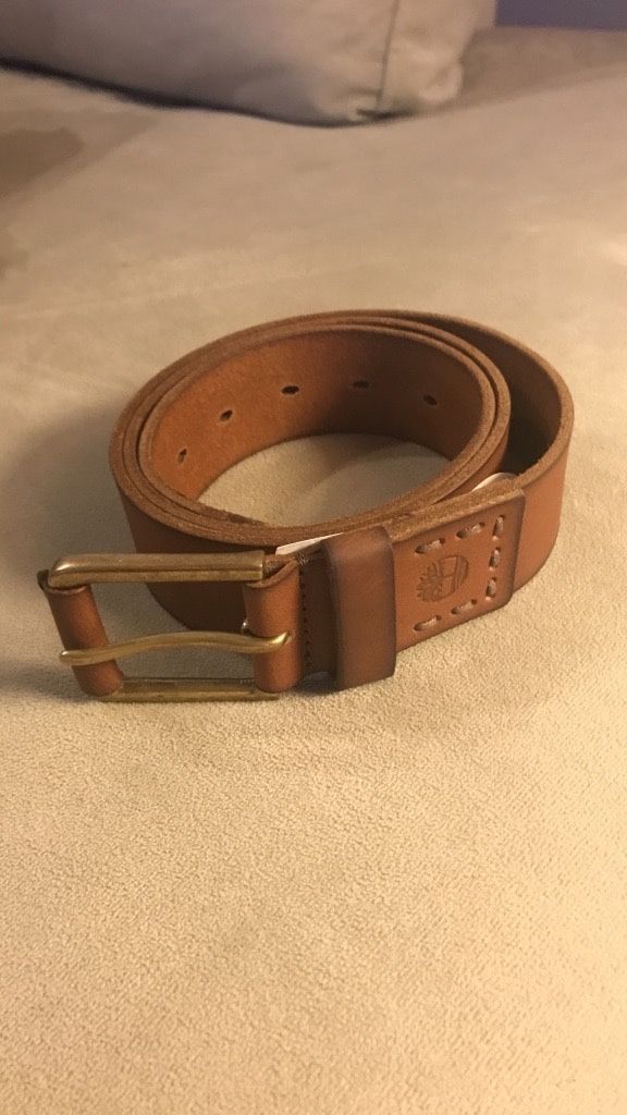 Timberland leather belt with buckle - brown
