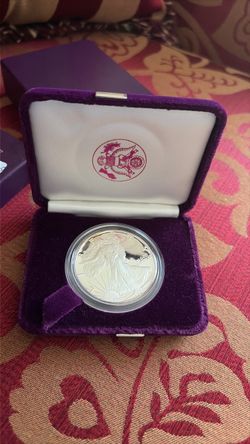 1986-S Proof American Silver Eagle 1 Oz .999 Silver with Original Box