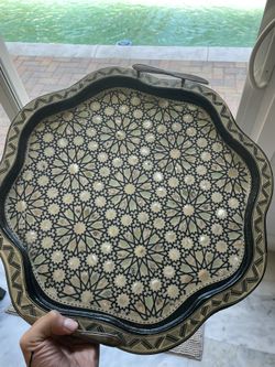 Vintage Handmade Oriental Tray!