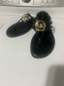 Michael Kors Black Jelly Thong Sandals