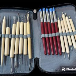 Art Sculpting Kit Containing 41 Clay Sculpting Tools & Case 