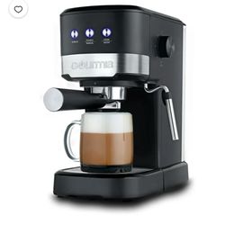 Gourmia 1.2L 15 Bar Espresso Maker with Powerful Frothing Wand Black 