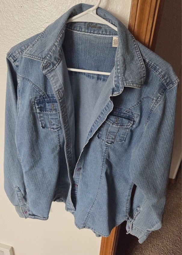 Button Up Jean Shirt