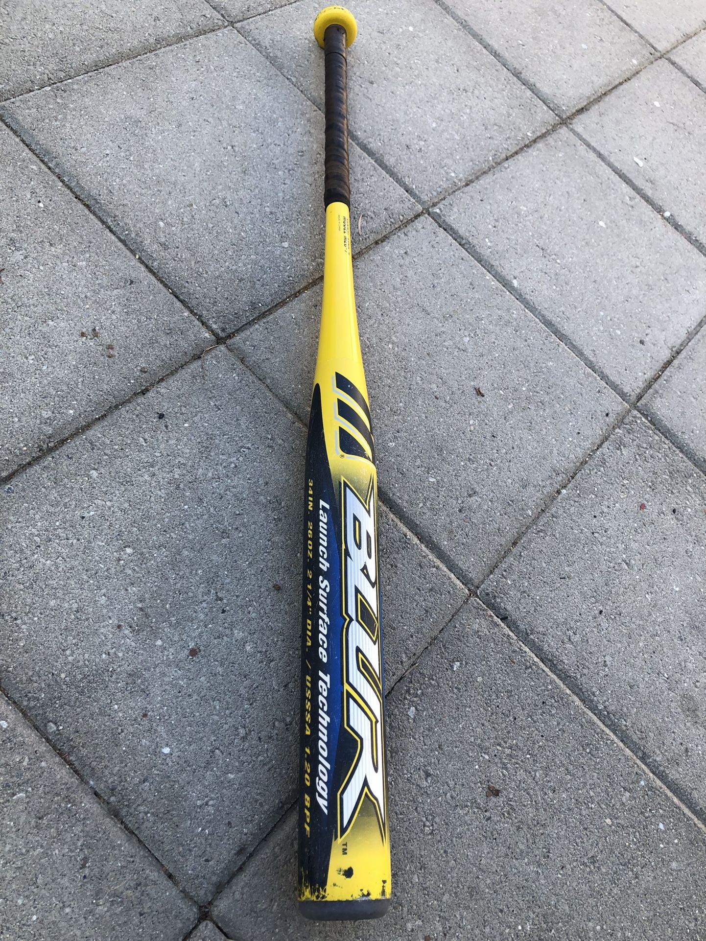 Softball Bat Mizuno Blur Solid Condition 34in Equipment Gloves