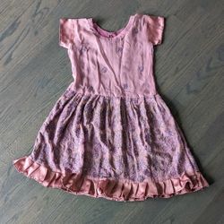 Handmade Girls Pakistani Indian Embroidered Kurti Top Dress, Est Size 6 Yrs