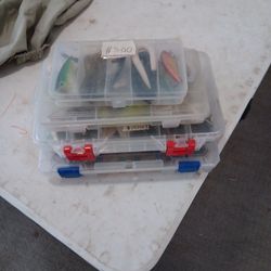 Fishing tackle boxes for sale different prices or all boxes for $50 dollars 