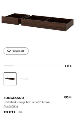 Ikea Songesand
Underbed storage box, set of 2