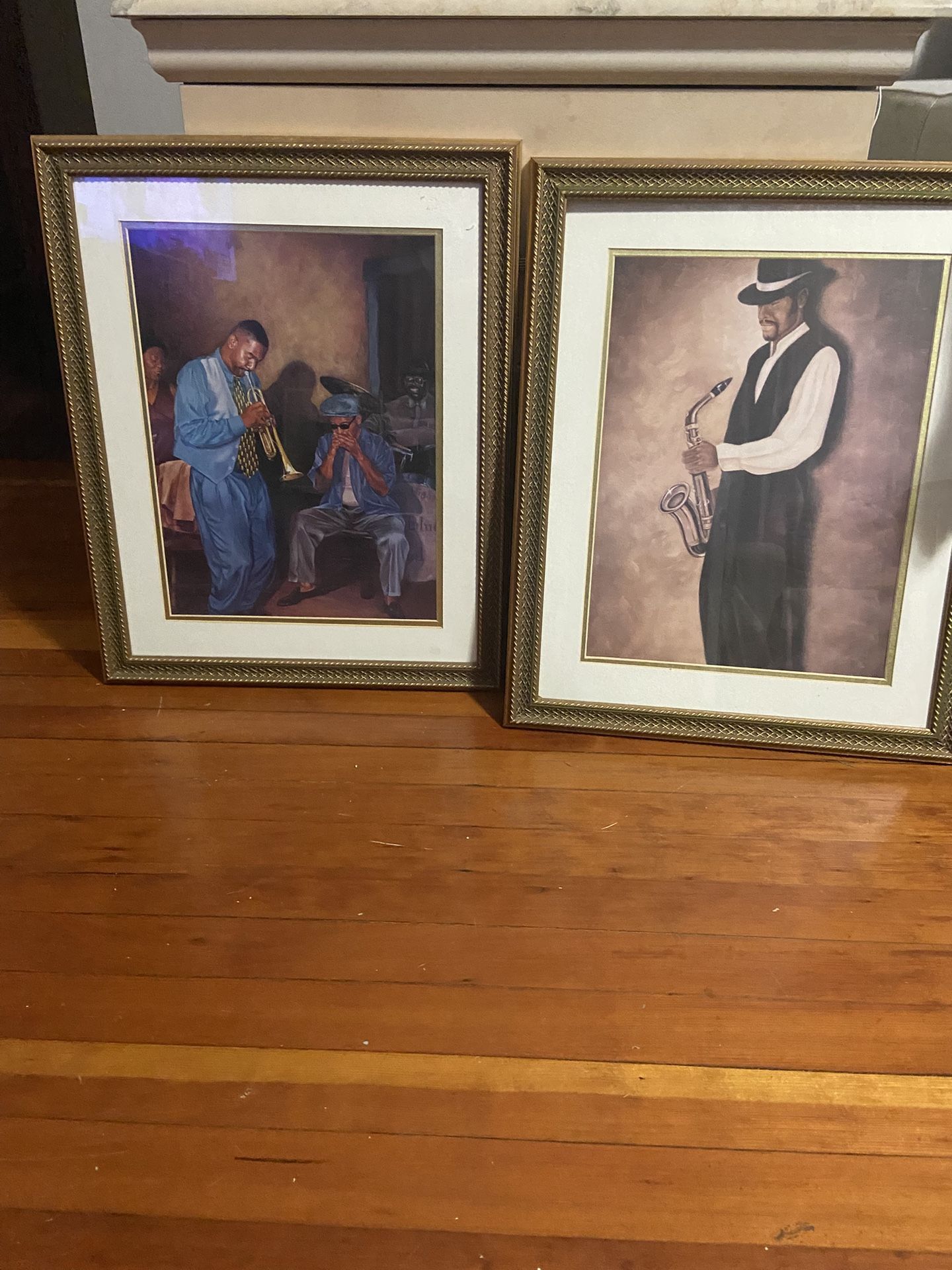 Two Framed Prints Of Musicians
