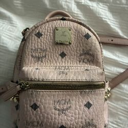 Mcm Mini Light Pink Backpack 