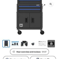 New Hart 24-inch Steel Tool Chest Combo with Built-In Power Strip 400 lb Capacity $100