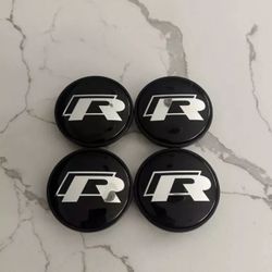 R Line  Wheel Rim Center VW  Hub Caps  4PC Set 