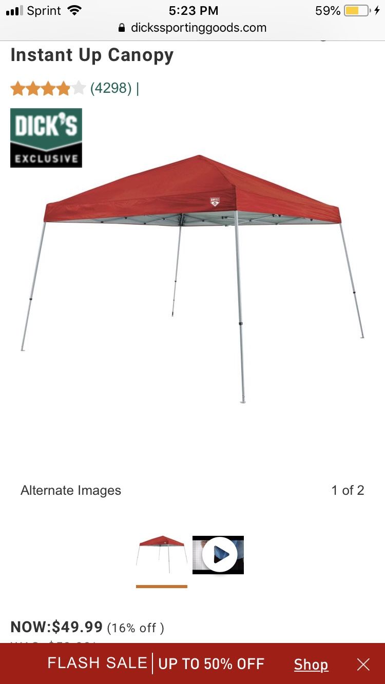 Quest Q64 10’ x 10’ Slant Leg Instant Up Canopy, Quest 10’ x 10’ Slant Leg Canopy Sidewall, & Quest Canopy Weight Plates