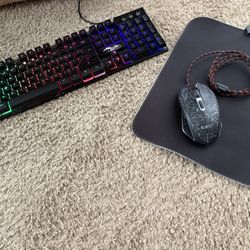 Keyboard, Mouse, And Mouse Pad