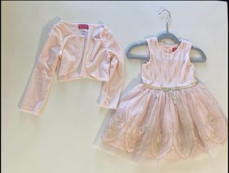 2T Pink/Gold Formal Dress (2 piece)