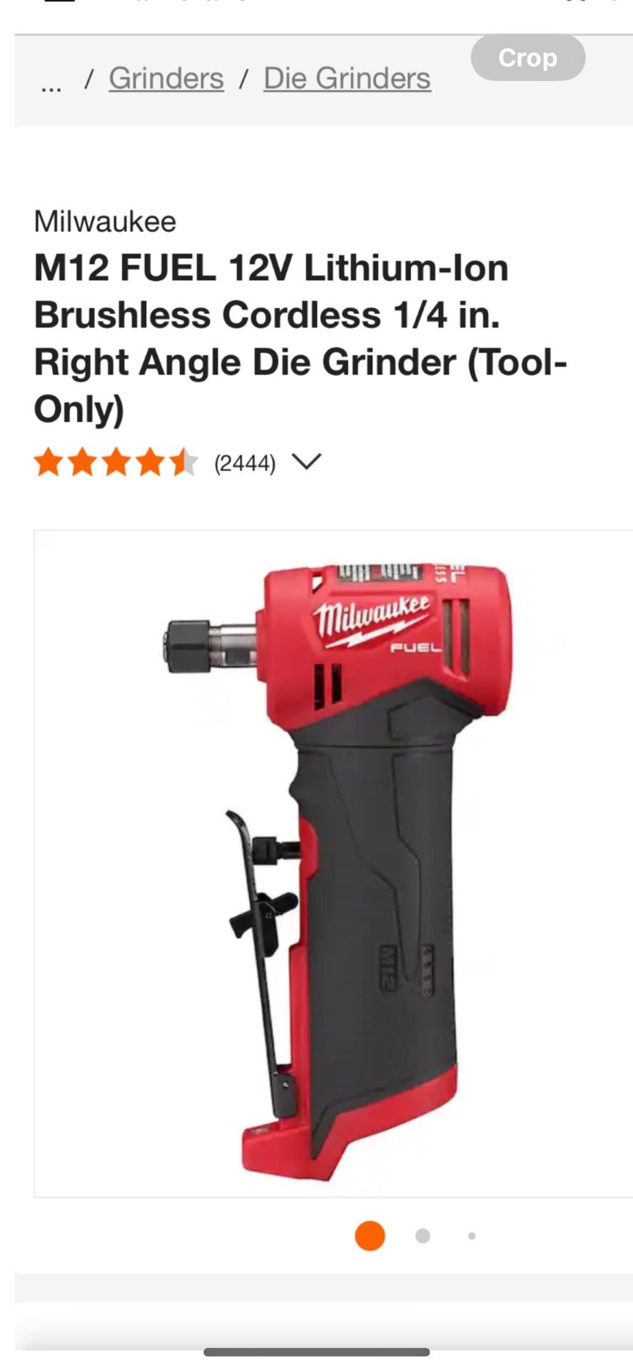 M12 Fuel Milwaukee 1/4” Angle Grinder