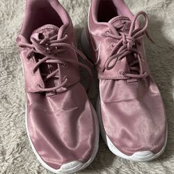 Pink satin Nikes