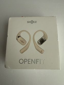 Shokz OpenFit Open-Ear True Wireless Earbuds - Beige - Open Box Never Used