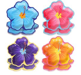 Hibiscus Flower Paper Plate